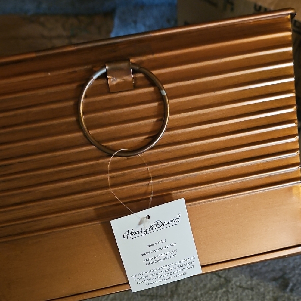 Copper Rectangular Storage Bin - Picture 3 of 5